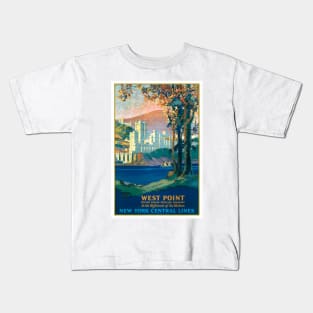 West Point Military Academy USA Vintage Poster 1920s Kids T-Shirt